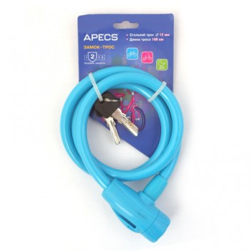 Замок велосипедный Apecs PD-84-100СМ-BLUE 1 Замок велосипедный Apecs PD-84-100СМ-BLUE